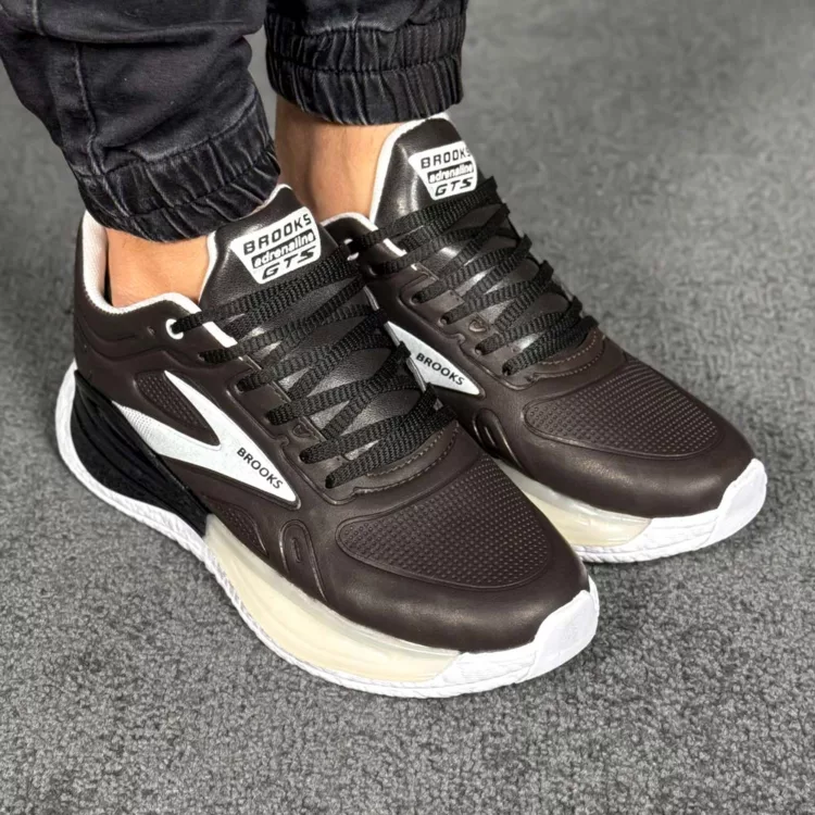 کتانی مردانه بروکس قهوه ای کد 28602