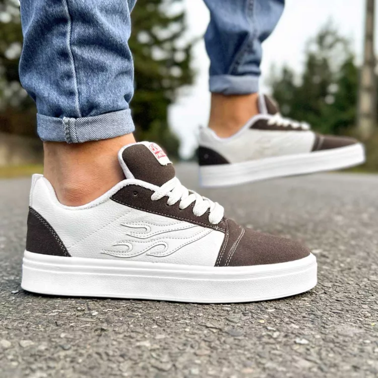 کتانی مردانه ونس قهوه ای کد 28275