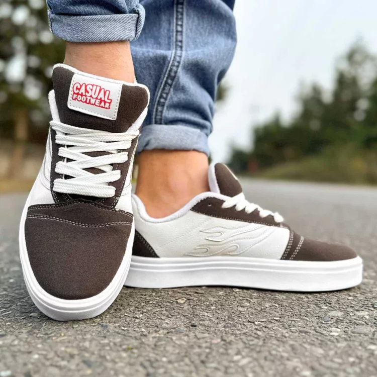 کتانی مردانه ونس قهوه ای کد 28275