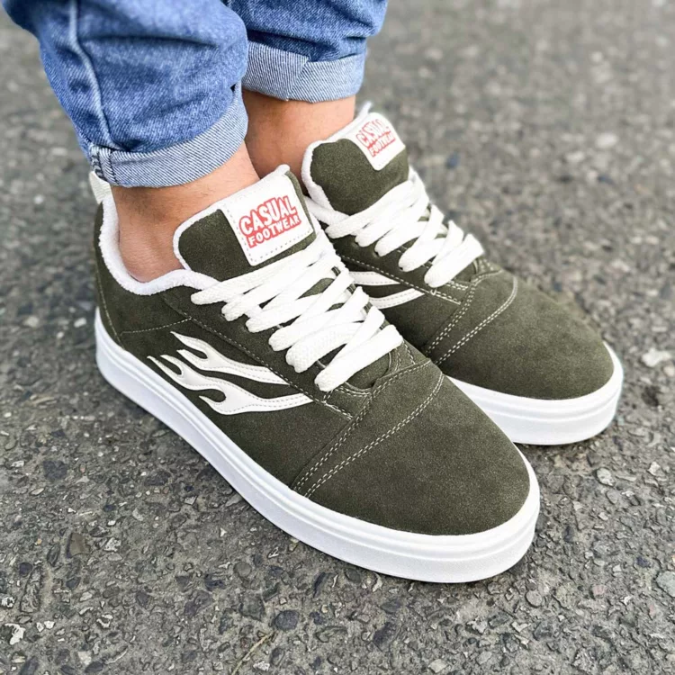 کتانی مردانه ونس زیتونی کد28273