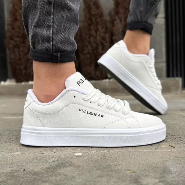 کتانی مردانه PULL&BEAR سفید کد 28261