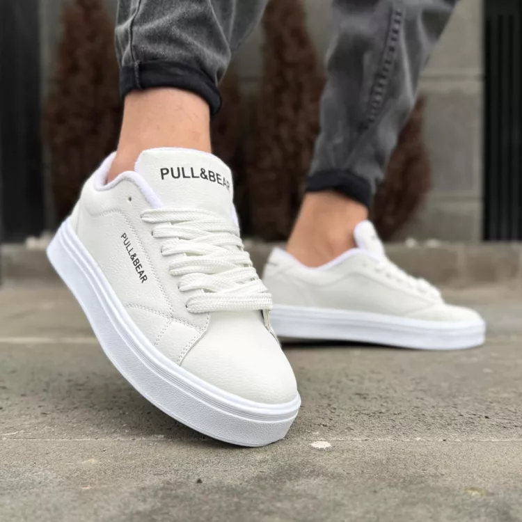 کتانی مردانه PULL&BEAR سفید کد 28261