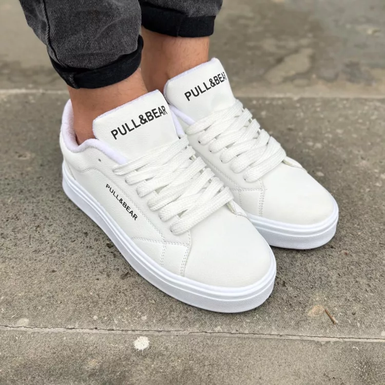 کتانی مردانه PULL&BEAR سفید کد 28261