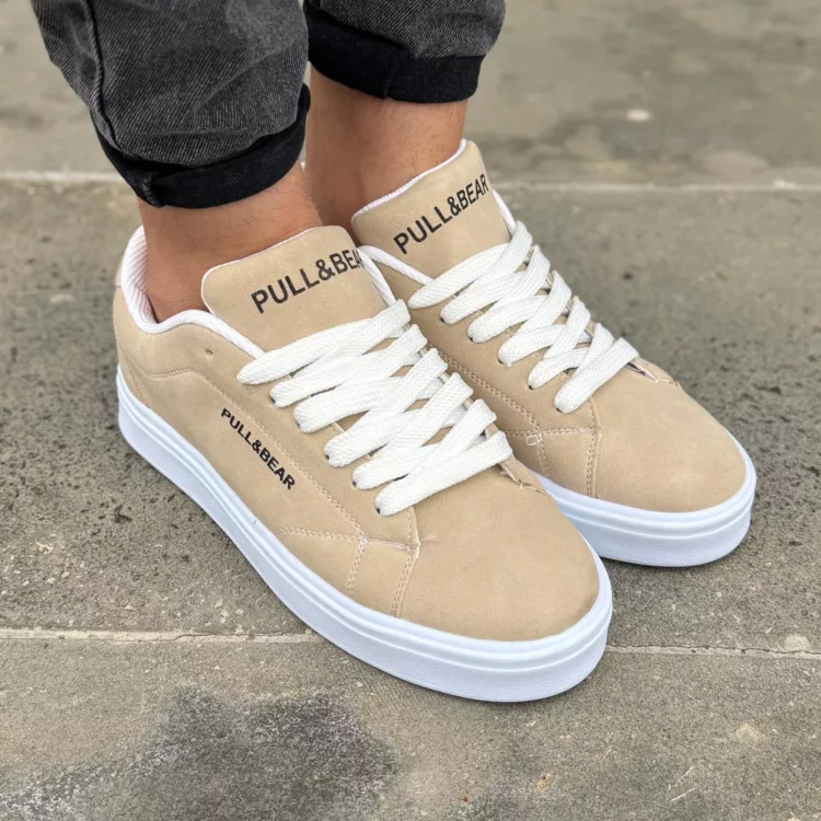 کتانی مردانه PULL&BEAR کرم کد 28259