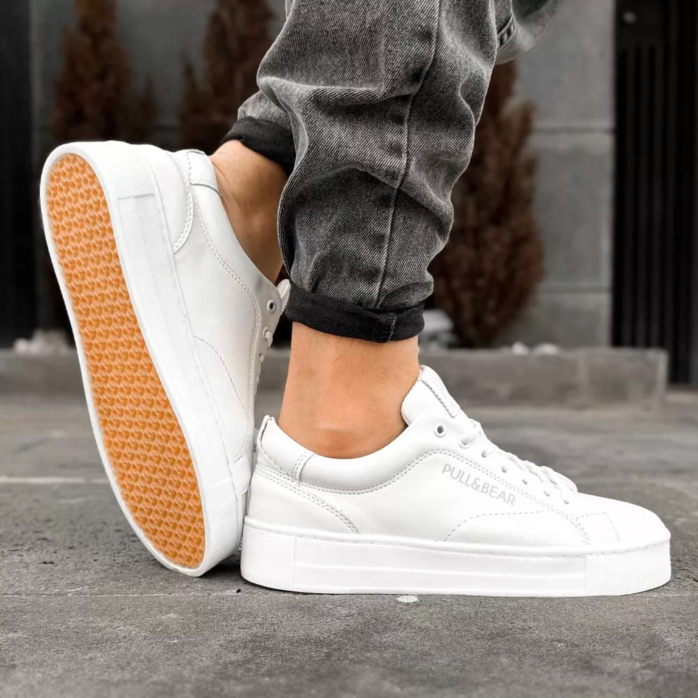 کتانی مردانه PULL&BEAR سفید کد 28269