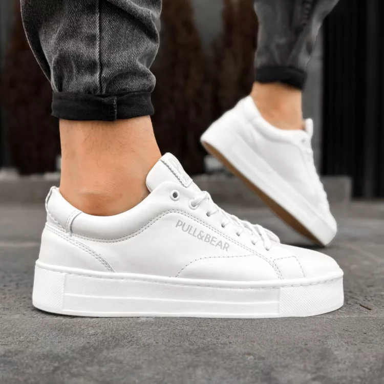 کتانی مردانه PULL&BEAR سفید کد 28269