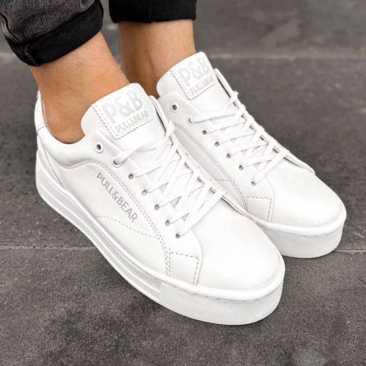 کتانی مردانه PULL&BEAR سفید کد 28269