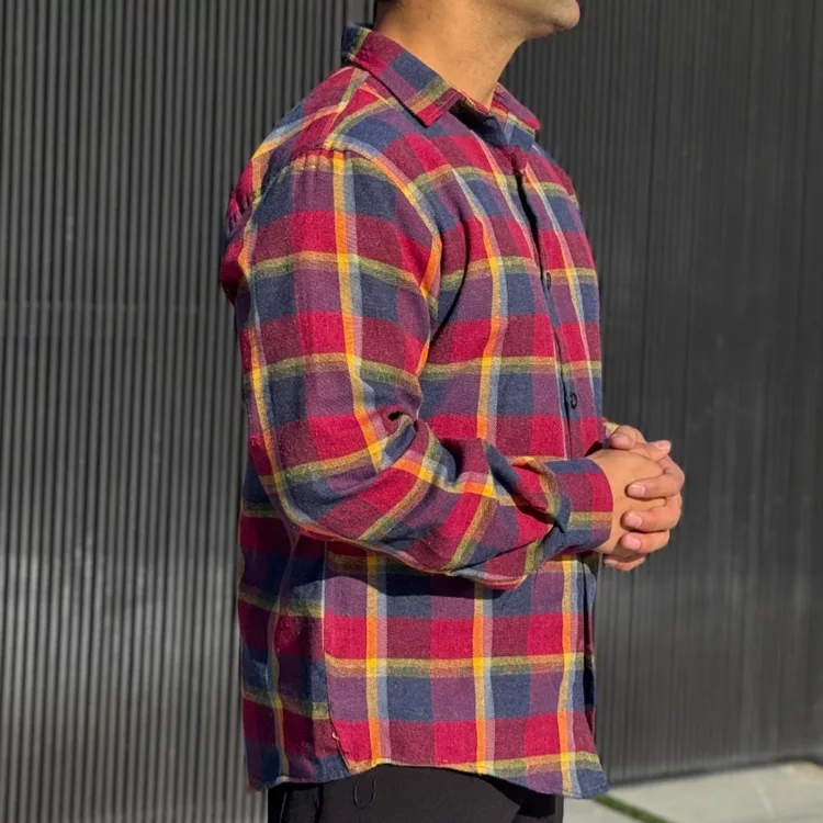 پیراهن مردانه پشمی چهار خونه کد 28452