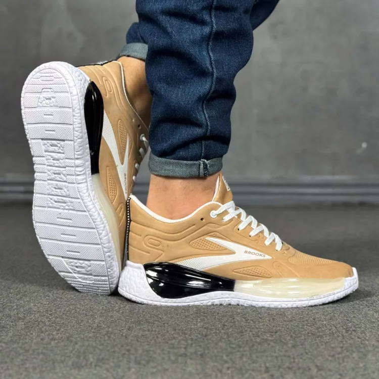 کتانی مردانه بروکس نخودی کد 28480