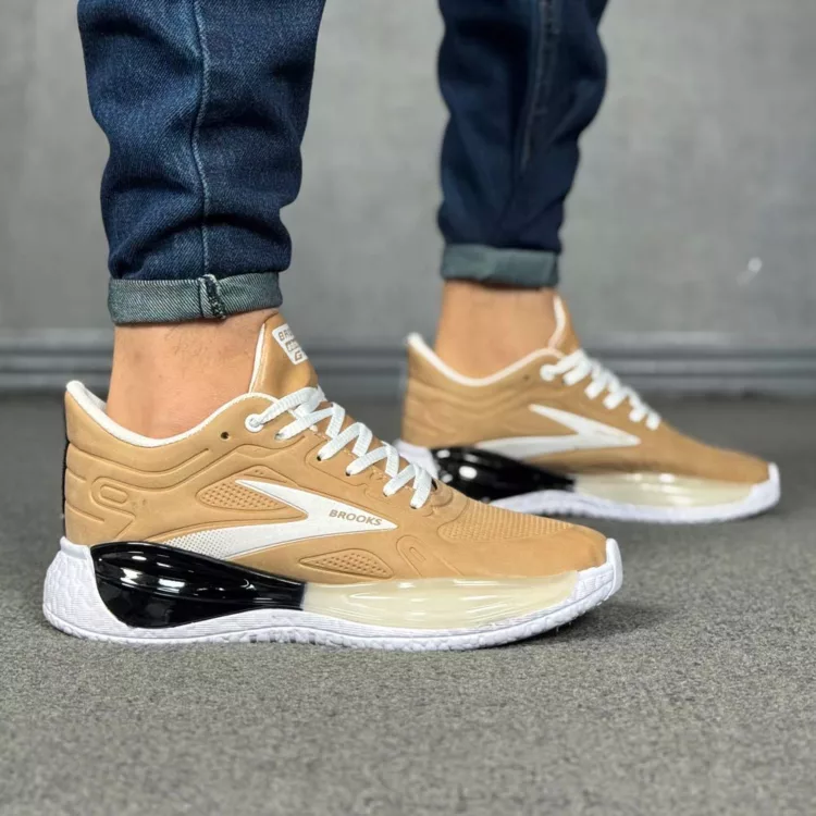 کتانی مردانه بروکس نخودی کد 28480