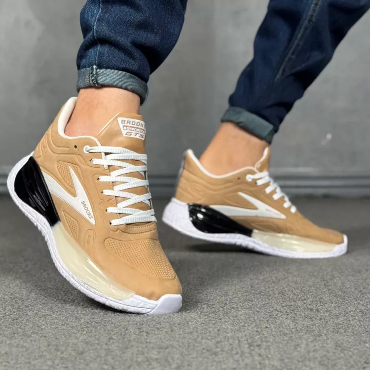 کتانی مردانه بروکس نخودی کد 28480