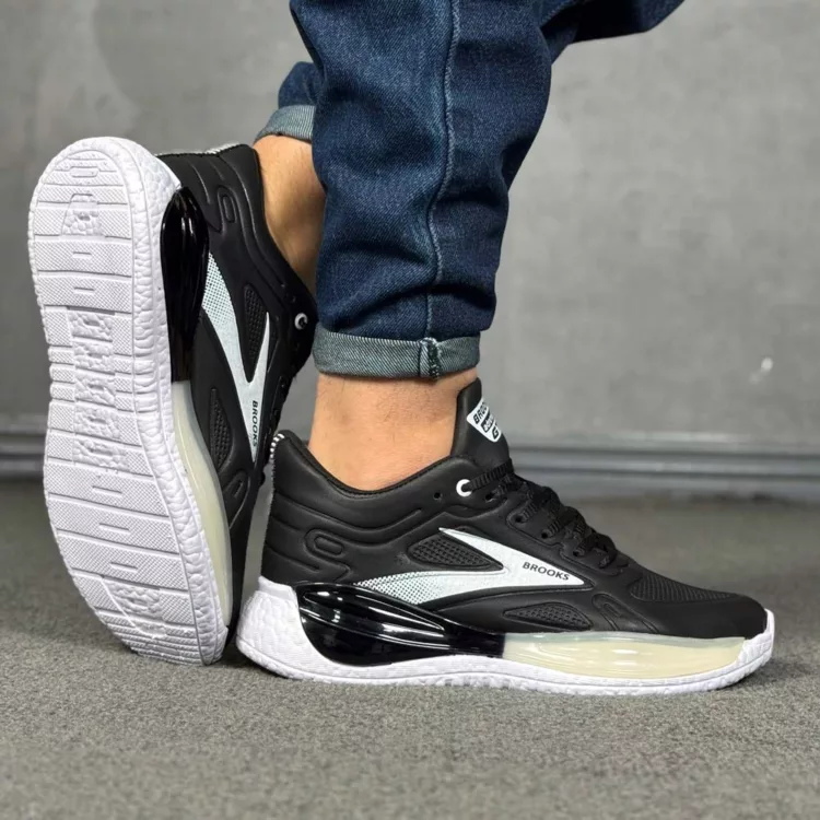 کتانی مردانه بروکس مشکی کد 28481