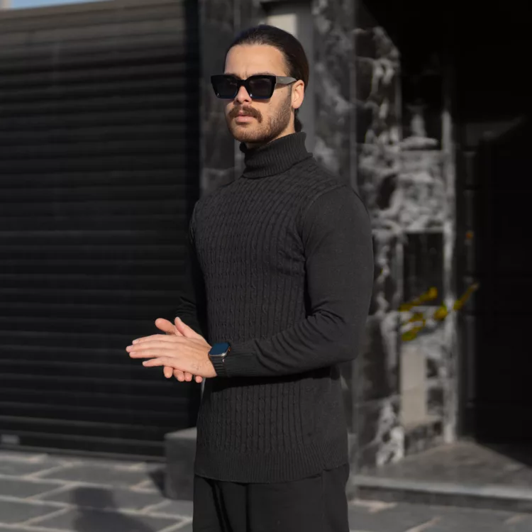 بافت مردانه یقه اسکی کد 28613