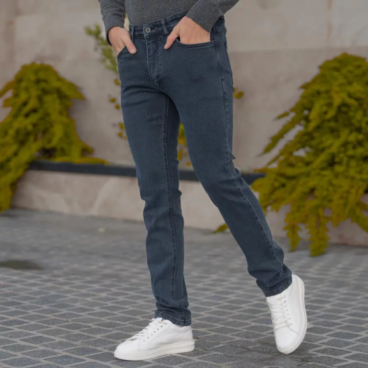 شلوار جین مردانه سرمه ای کد 28619