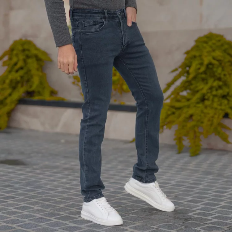 شلوار جین مردانه سرمه ای کد 28619