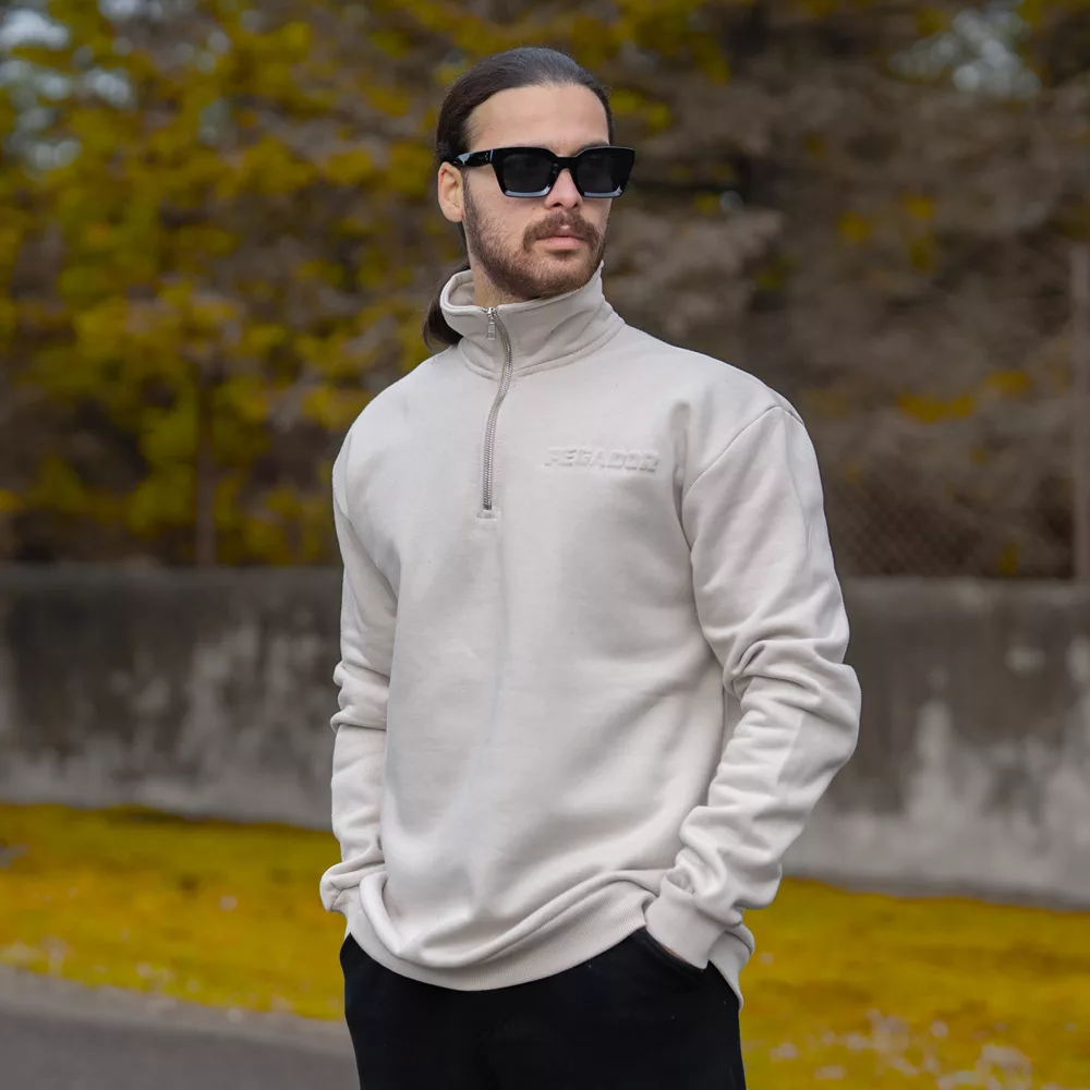 تیشرت دورس نیم زیپ مردانه کد 28621