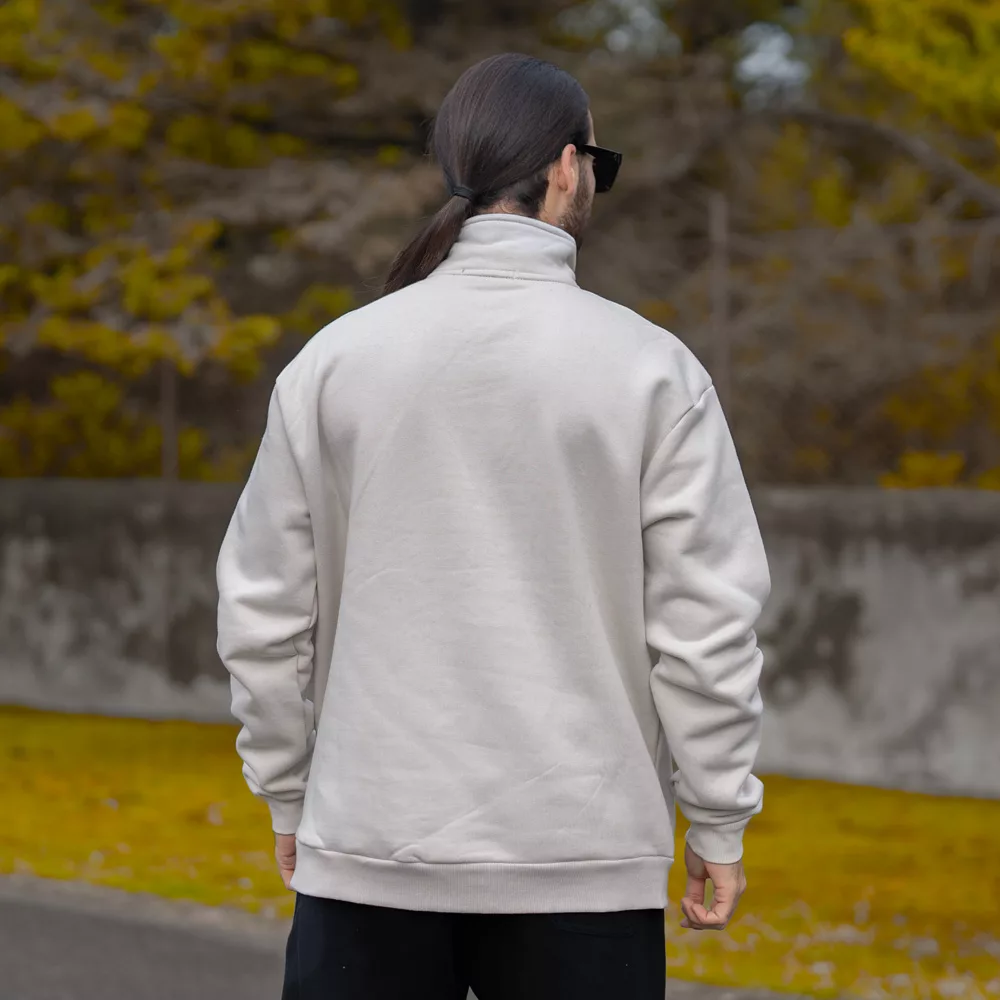 تیشرت دورس نیم زیپ مردانه کد 28621