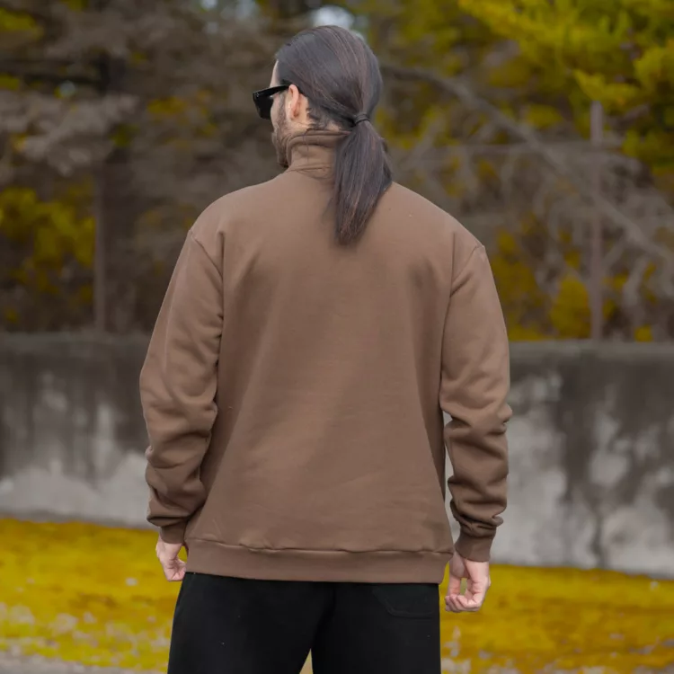 تیشرت دورس نیم زیپ مردانه کد 28621