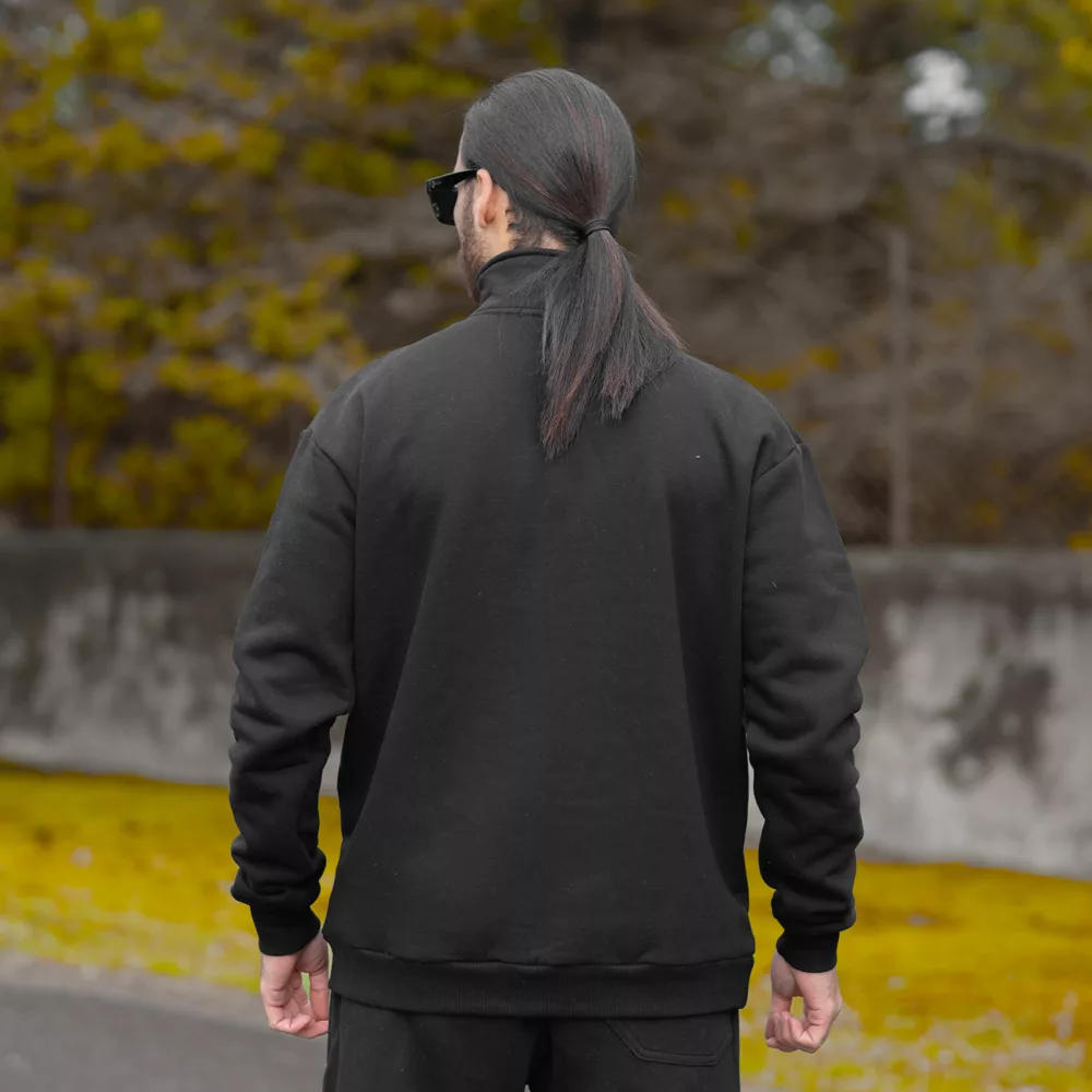 تیشرت دورس نیم زیپ مردانه کد 28621