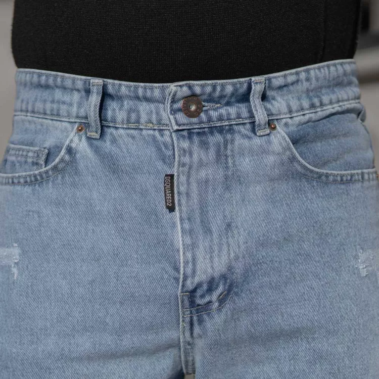 شلوار جین مردانه مام آبی روشن کد 28624