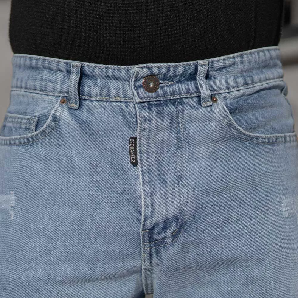 شلوار جین مردانه مام آبی روشن کد 28624