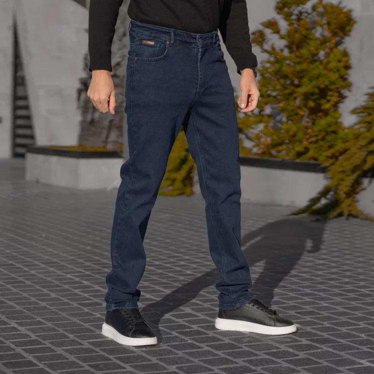 شلوار جین مردانه سرمه ای کد 28623