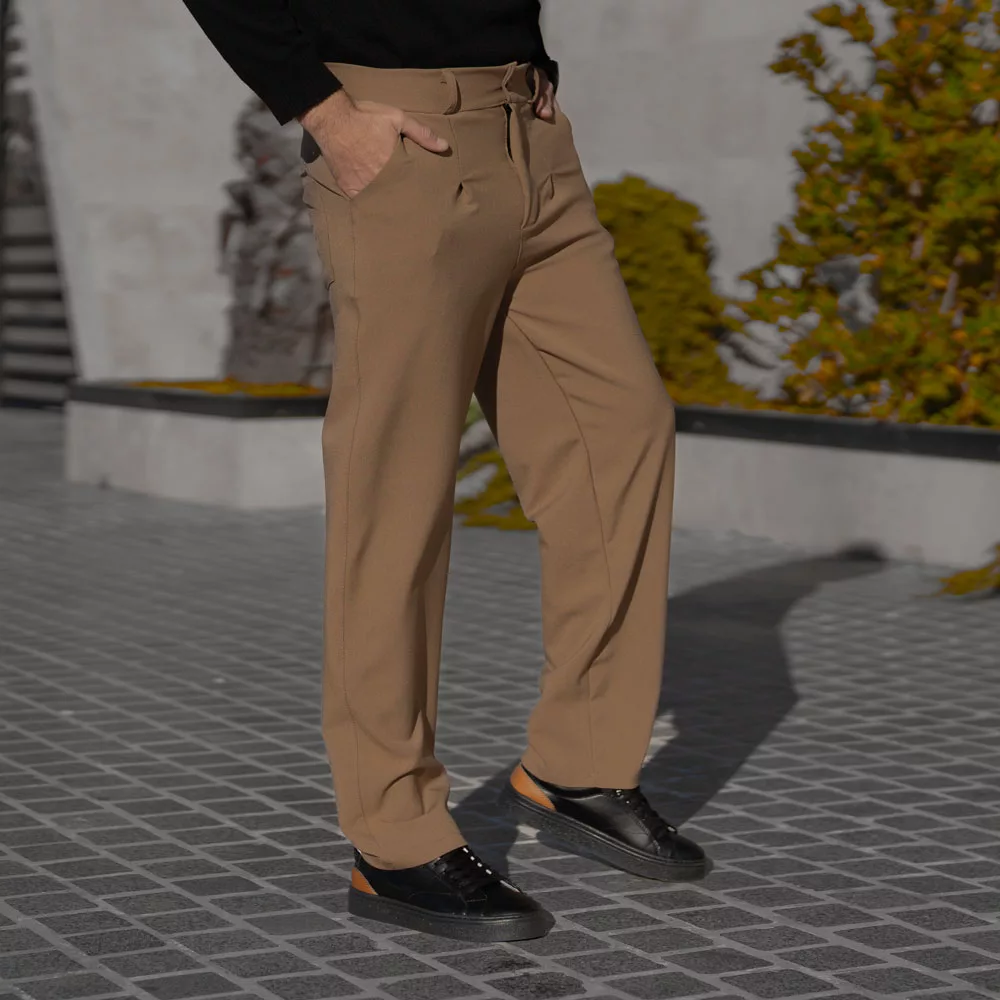 شلوار مردانه مازراتی نسکافه ای کد 28627