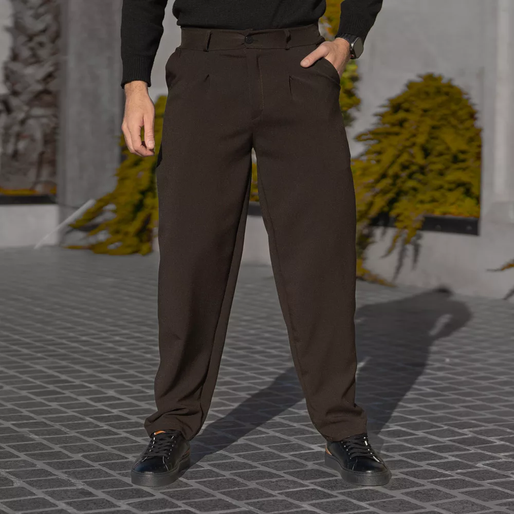 شلوار مردانه مازراتی قهوه ای سوخته کد 28626