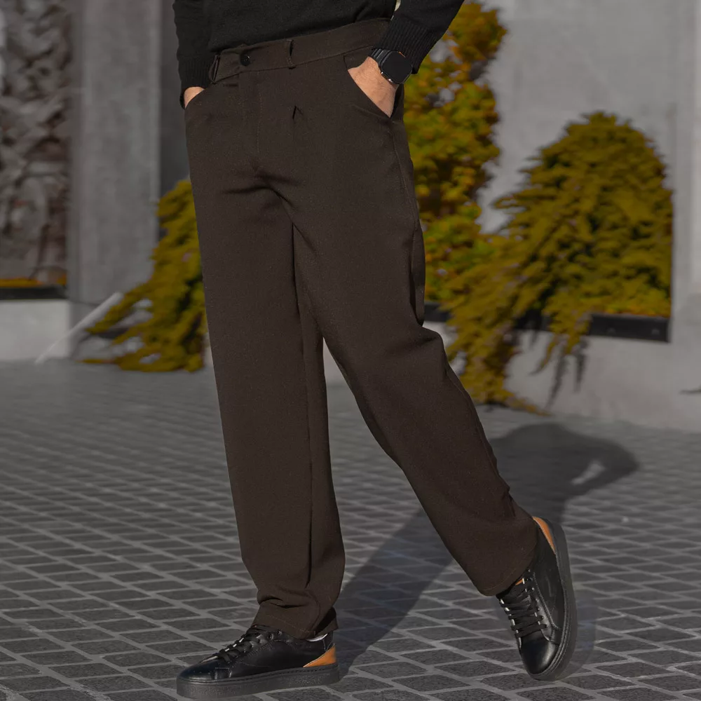 شلوار مردانه مازراتی قهوه ای سوخته کد 28626