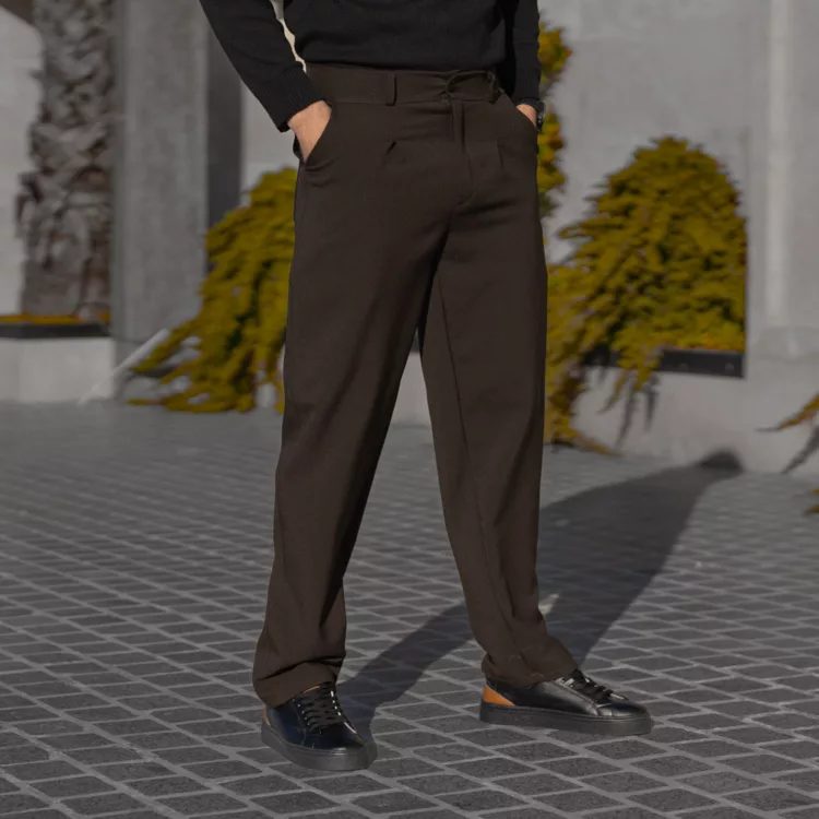 شلوار مردانه مازراتی قهوه ای سوخته کد 28626