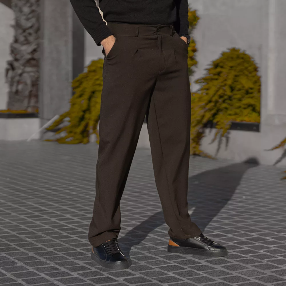 شلوار مردانه مازراتی قهوه ای سوخته کد 28626