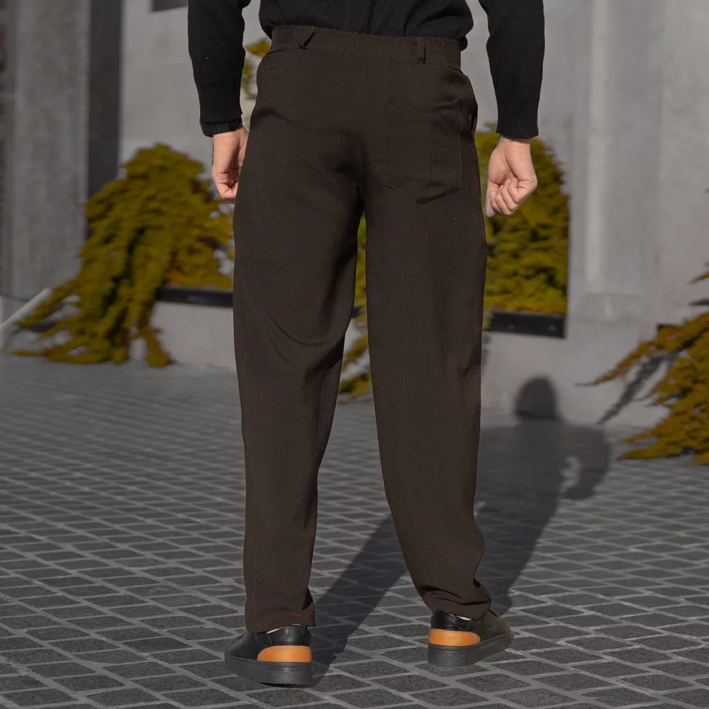 شلوار مردانه مازراتی قهوه ای سوخته کد 28626