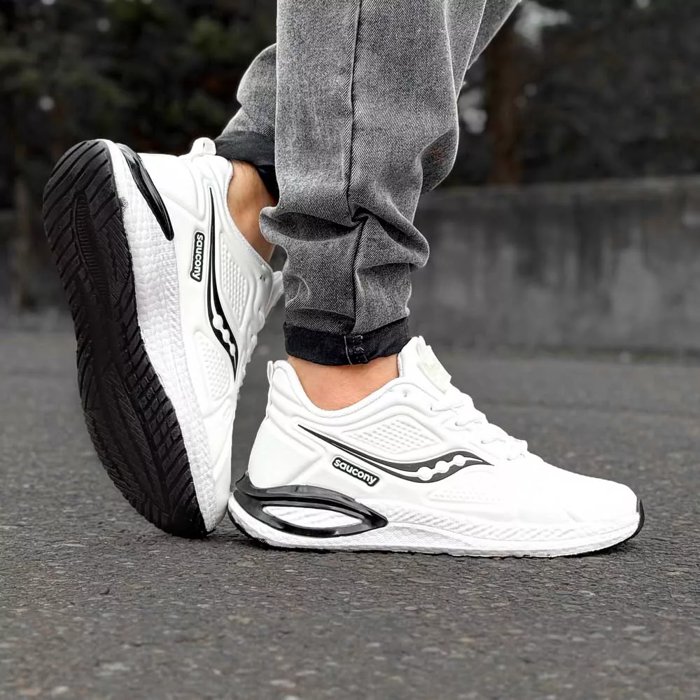 کتانی مردانه saucony سفید کد 28651