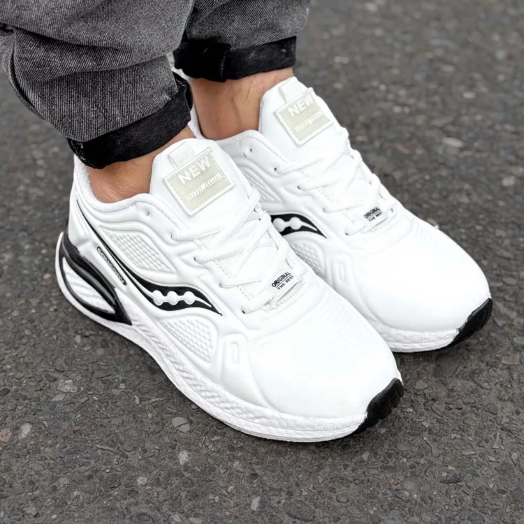کتانی مردانه saucony سفید کد 28651