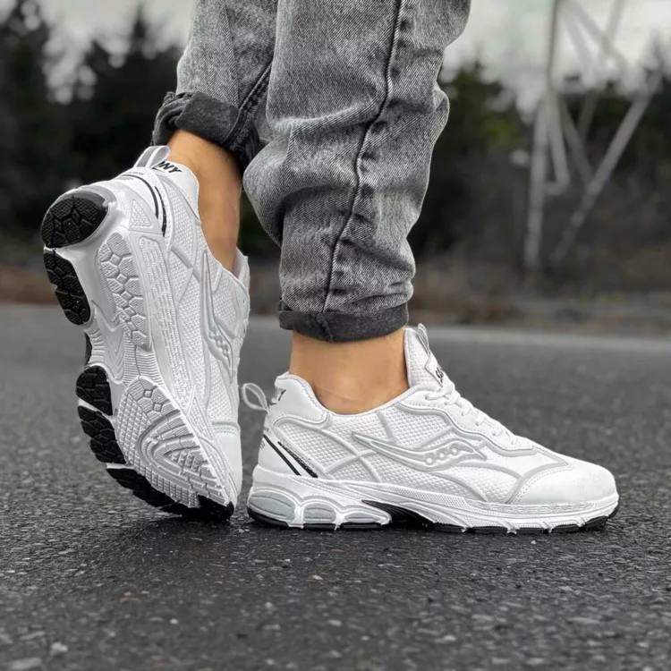 کتانی مردانه saucony سفید کد 29001