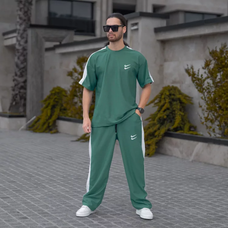 ست تیشرت و شلوار مردانه بیسکویتی دو نایک کد 25313