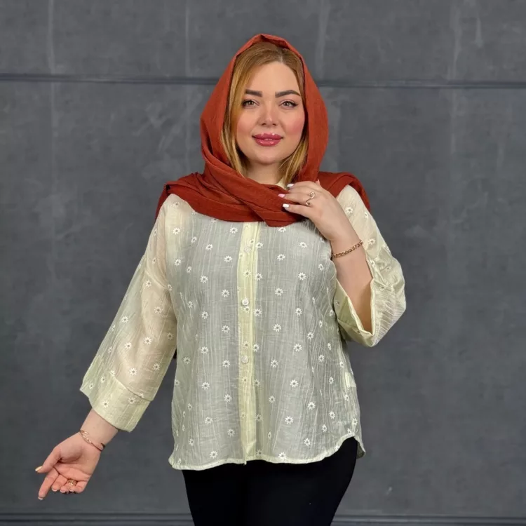 شومیز دخترانه طرح بابونه کد 29483