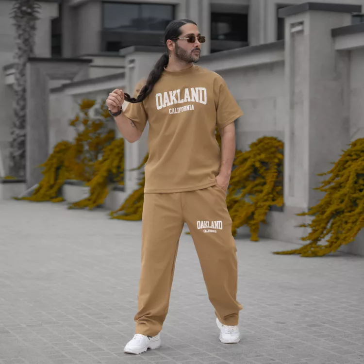 ست تیشرت و شلوار مردانه اُکلند کد 30018