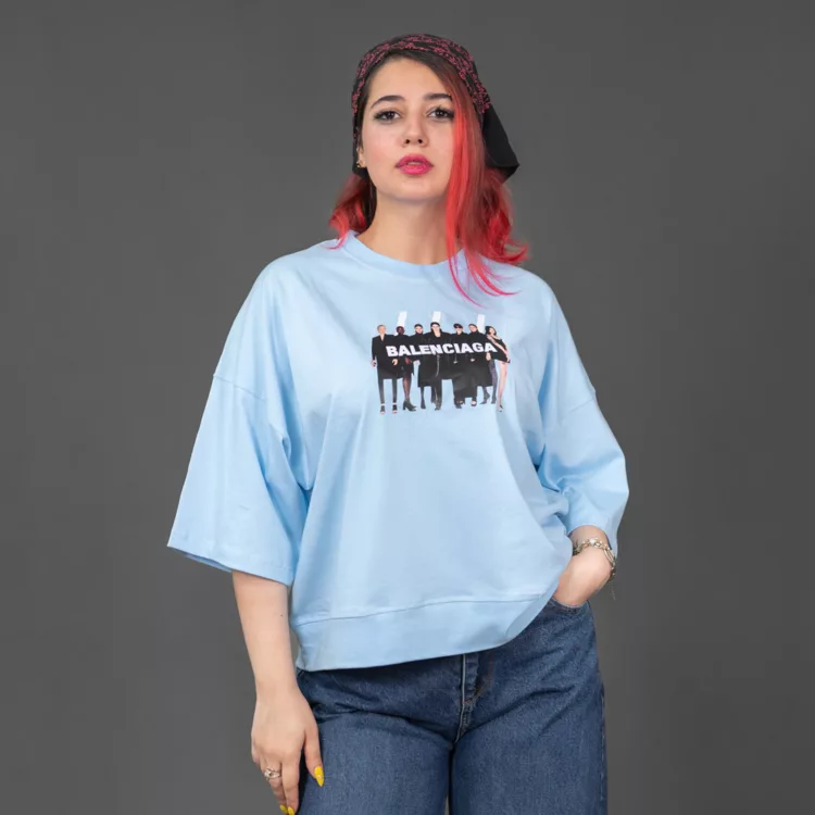 تیشرت باکسی دخترانه بالنسیا گا کد 29961