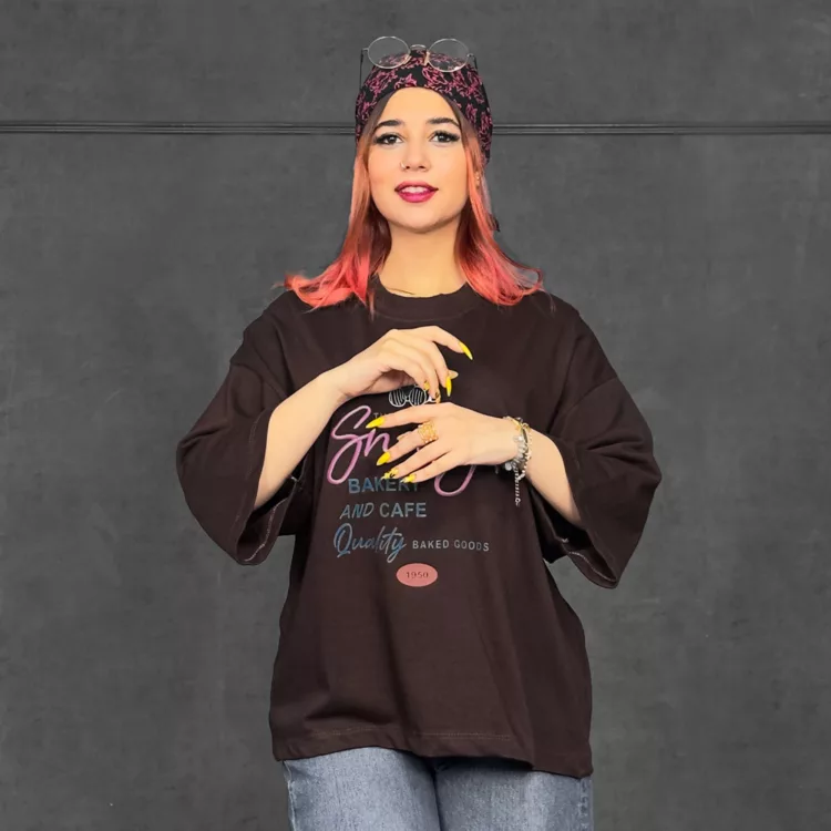 تیشرت باکسی دخترانه کد 29964