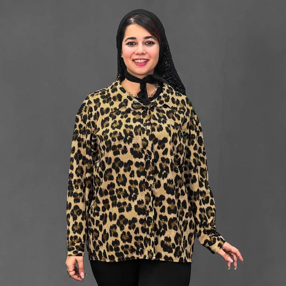 شومیز دخترانه پلنگی کد 30361