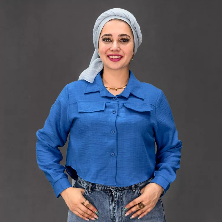 شومیز دخترانه کراپ کد 30040