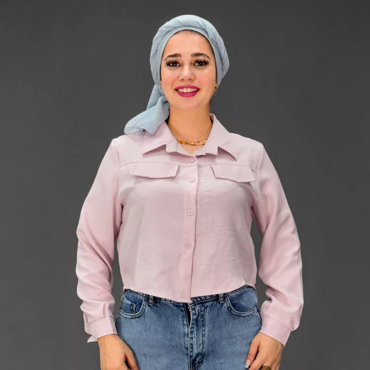 شومیز دخترانه کراپ کد 30040