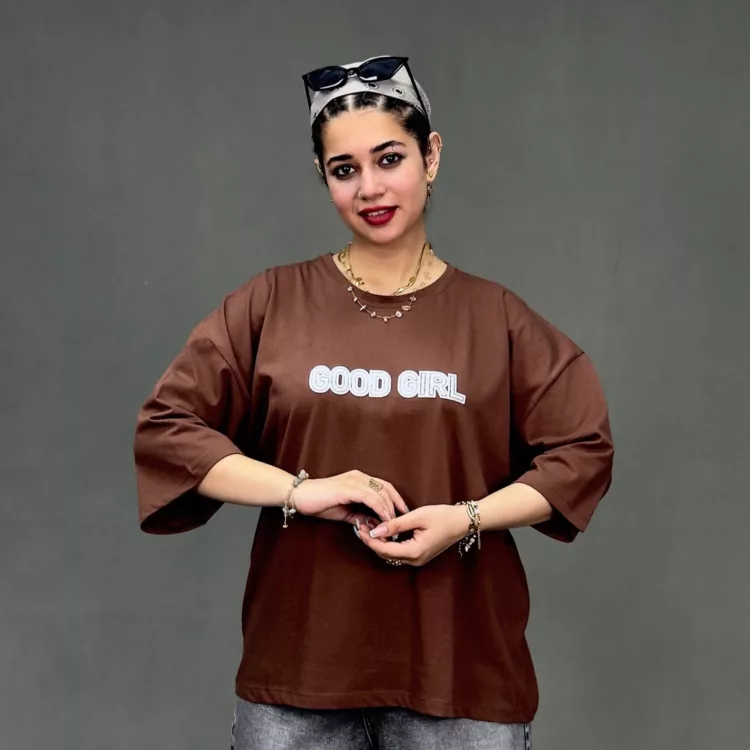 تیشرت باکسی دخترانه GOOD GIRL کد 30362