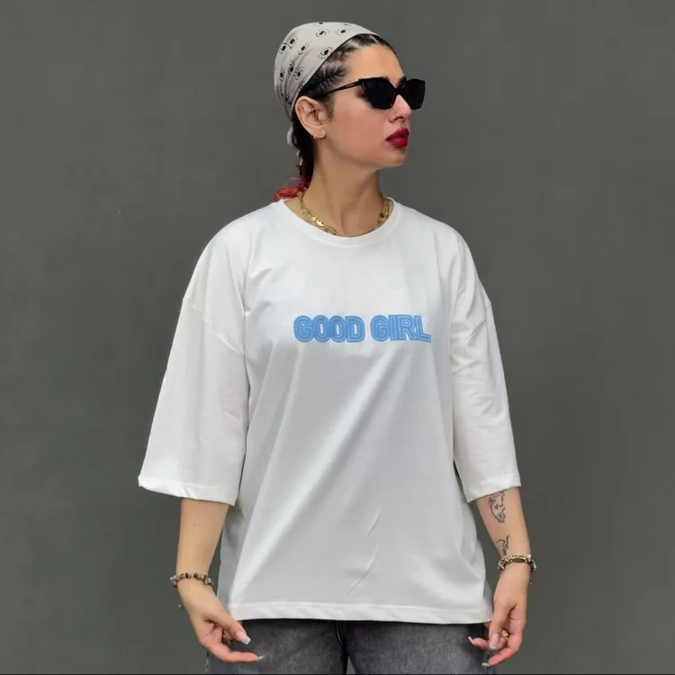 تیشرت باکسی دخترانه GOOD GIRL کد 30362
