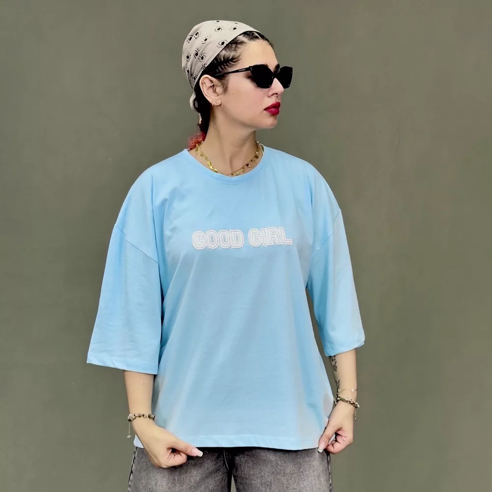 تیشرت باکسی دخترانه GOOD GIRL کد 30362