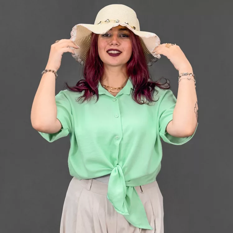 شومیز دخترانه جلو گره کد 30408