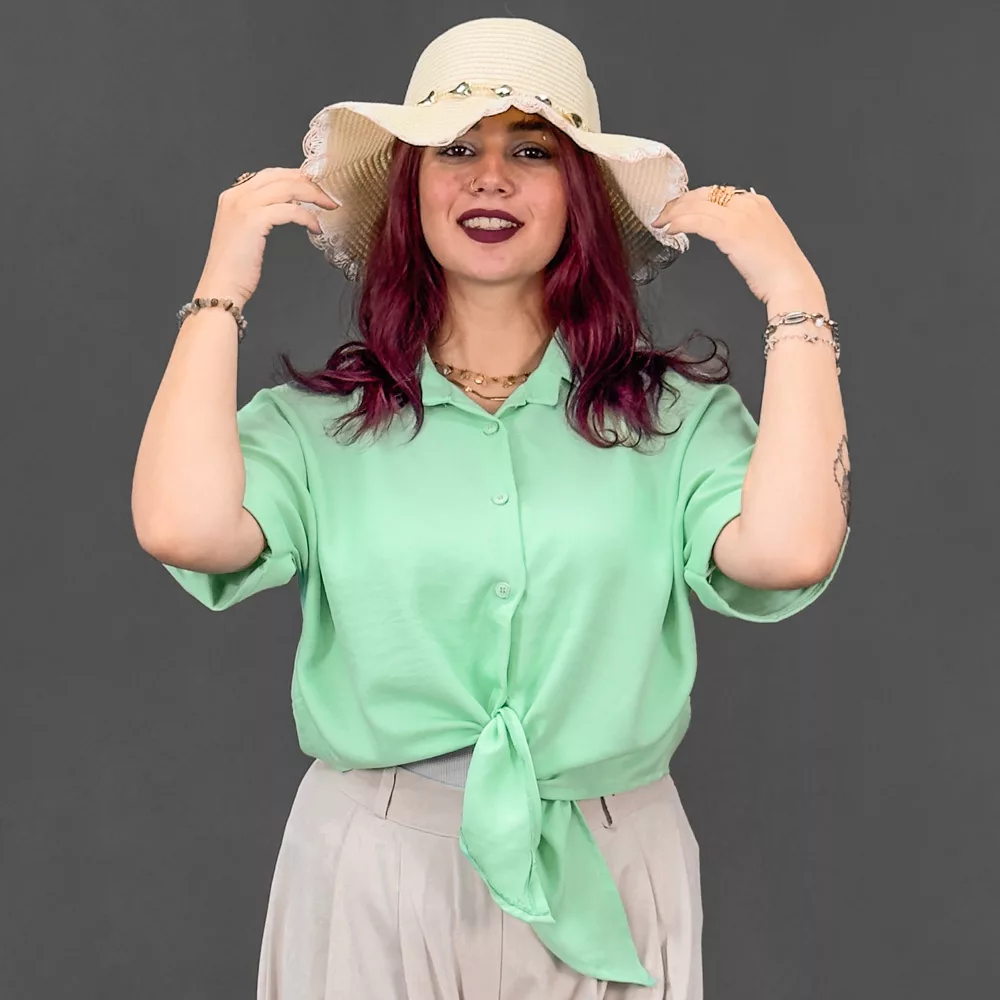 شومیز دخترانه جلو گره کد 30408