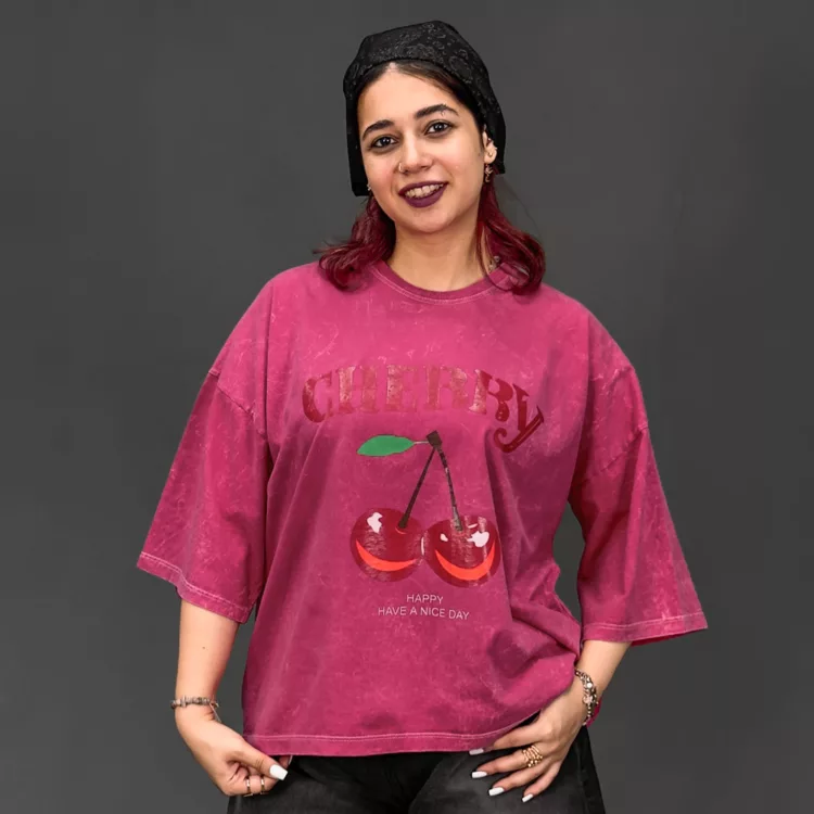 تیشرت باکسی دخترانه سنگشور کد 30443
